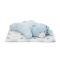 Set 2 piese, Lorelli, paturica moale 90 x 75 cm, pernuta in forma de ursulet 45 x 30 cm, Poffy, Blue