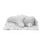 Set 2 piese, Lorelli, paturica moale 90 x 75 cm, pernuta in forma de ursulet 45 x 30 cm, Poffy, Grey