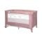Patut pliabil, Lorelli Carina, 2 nivele, deschidere laterala cu fermoar, prevazut cu roti cu frana, Pink Stars