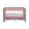 Patut pliabil, Lorelli Carina, 2 nivele, deschidere laterala cu fermoar, prevazut cu roti cu frana, Pink Stars