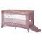 Patut pliabil, Lorelli Carina, 2 nivele, deschidere laterala cu fermoar, prevazut cu roti cu frana, Pink Stars