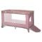 Patut pliabil, Lorelli Carina, 2 nivele, deschidere laterala cu fermoar, prevazut cu roti cu frana, Pink Stars