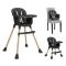 Scaun inalt de masa, Lorelli Vanilla, 3 in 1, Black