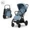 Carucior pentru copii, Lorelli Nuvella, pliere cu o mana, spatar reglabil, pana la 22 kg, Blue