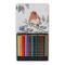 Set 24 creioane colorate in cutie de metal, Oxford Artistic