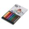 Set 24 creioane colorate in cutie de metal, Oxford Artistic