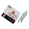Set 24 creioane colorate in cutie de metal, Oxford Artistic