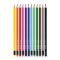 Set 12 creioane colorate hexagonale cu radiera, Pelikan