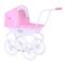 Carucior retro pentru papusi, Knorr Toys Classic, copertina reglabila, 80 x 31 x 71 cm, Rose White Princess