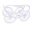 Carucior retro pentru papusi, Knorr Toys Classic, copertina reglabila, 80 x 31 x 71 cm, Rose White Princess