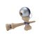 Jucarie de indemanare, din lemn, Ozora, Kendama, Albastru-Argintiu, 18 cm