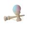 Jucarie de indemanare, din lemn, Ozora, Kendama, Roz-Bleu, 18 cm