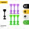 Joc de darts cu ventuze, Tossit, 7 buc, Mov-Verde