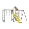 Turn de joaca cu 2 platforme, Wendi Toys, panou de catarare, tobogan, leagan si modul de gimnastica