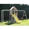 Turn de joaca cu 2 platforme, Wendi Toys, panou de catarare, tobogan, leagan dublu si modul de gimnastica