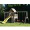 Turn de joaca cu 2 platforme, Wendi Toys, panou de catarare, tobogan, leagan dublu si modul de gimnastica
