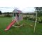Casuta Wendi Toys Summer Adventure House, cu loc pentru nisip, tobogan, leagan dublu, modul sport, bucatarie