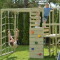 Casuta de gradina, Wendi Toys Lime Lodge, cu tobogan, leagan dublu, modul sport si bucatarie