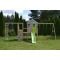 Casuta de gradina, Wendi Toys Lime Lodge, cu tobogan, leagan dublu, modul sport si bucatarie