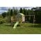 Casuta de gradina, Wendi Toys Lime Lodge, cu tobogan, leagan dublu, modul sport si bucatarie