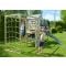 Casuta de gradina, Wendi Toys Grey Lodge, cu tobogan, leagan dublu, modul sport si bucatarie