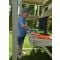 Casuta de gradina, Wendi Toys Grey Lodge, cu tobogan, leagan dublu, modul sport si bucatarie
