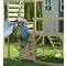 Casuta de gradina, Wendi Toys Grey Lodge, cu tobogan, leagan dublu, modul sport si bucatarie
