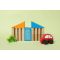 Set blocuri de constructie din lemn, Igroteco, Oras, 18 piese