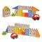 Set blocuri de constructie din lemn, Igroteco, Oras, 18 piese