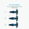 Trotineta 3 in 1, Smart Trike Xtend, Ride-On, Blue
