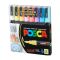Set markere Posca, UNI PC-3M, 0.9-1.3 MM, 8 culori pastel