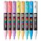 Set markere Posca, UNI PC-1M, 0.7 MM, 8 culori pastel
