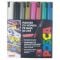 Set markere Posca, UNI PC-1MR, 0.7 MM, Varf Fin Metalic, 8 culori metalizate