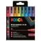Set markere Posca, UNI PC-3ML, 0.9-1.3 MM, cu sclipici, 8 culori