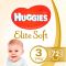 Scutece Huggies, Elite Soft Mega, Marimea 3, 5-9 kg, 72 buc