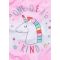 Costum de baie intreg, cu unicorn, Minoti, roz