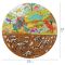 Puzzle rotund, Boppi, 150 piese, Dinozauri