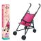 Carucior pentru papusi, Luna Toys, Baby Trolley Series, Roz, 26 x 48 x 52 cm