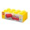 Cutie depozitare Lego, cu 8 pini, Galben