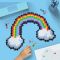 Puzzle pe numere, Plus-Plus, 500 piese, Curcubeu