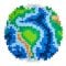 Puzzle pe numere, Plus-Plus, Pamantul, 800 piese