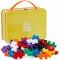Set constructie, Plus-Plus, 70 piese mari, portabil, in cutie metalica, Culori standard