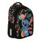 Ghiozdan cu 4 compartimente, St Majewski, Stitch, 40 x 28 x 18 cm, Negru