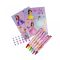 Set de activitati, Carte de colorat cu creioane si accesorii, Starpak, Princess, Roz