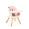 Scaun de masa 3 in 1, rotativ 360 grade, Juju Eat & Twist, Roz