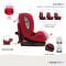 Scaun auto cu isofix, Juju, Total 360 I-Size, Rosu
