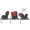Scaun auto rotativ, Coccolle Vigo, 40-150 cm, Poppy Red