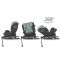 Scaun auto rotativ, Coccolle Vigo, 40-150 cm, Emerald Green
