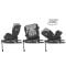 Scaun auto rotativ, Coccolle Vigo, 40-150 cm, Diamond Black