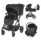 Carucior modular 3 in 1, Coccolle Lissia Anthracite si scoica auto Isize Knox Anthracite